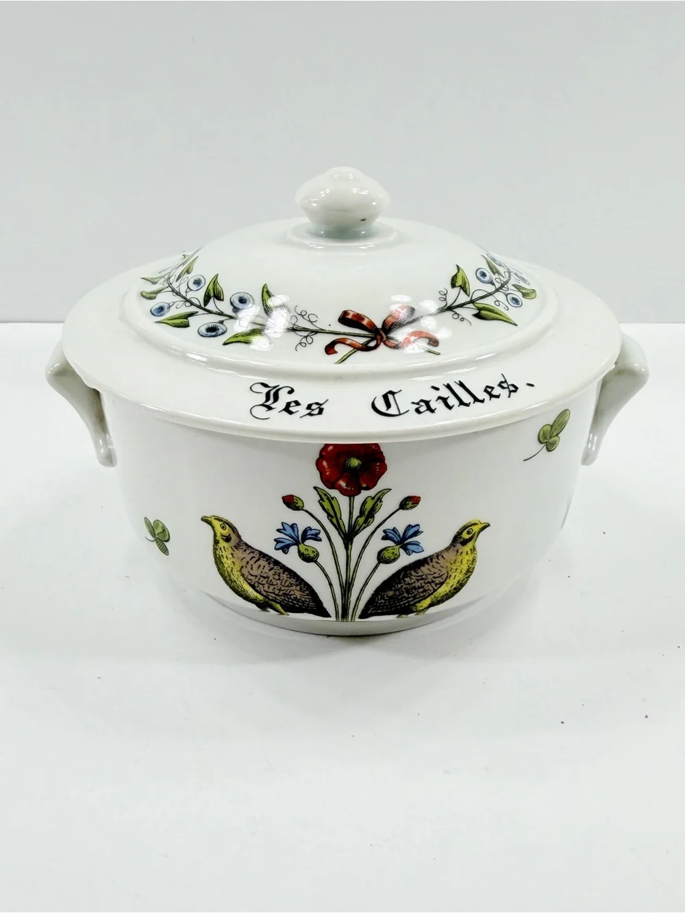 2 Qt Round Covered Casserole Chamord PORCELAINE‎ D' AUTEUIL France Discontinued